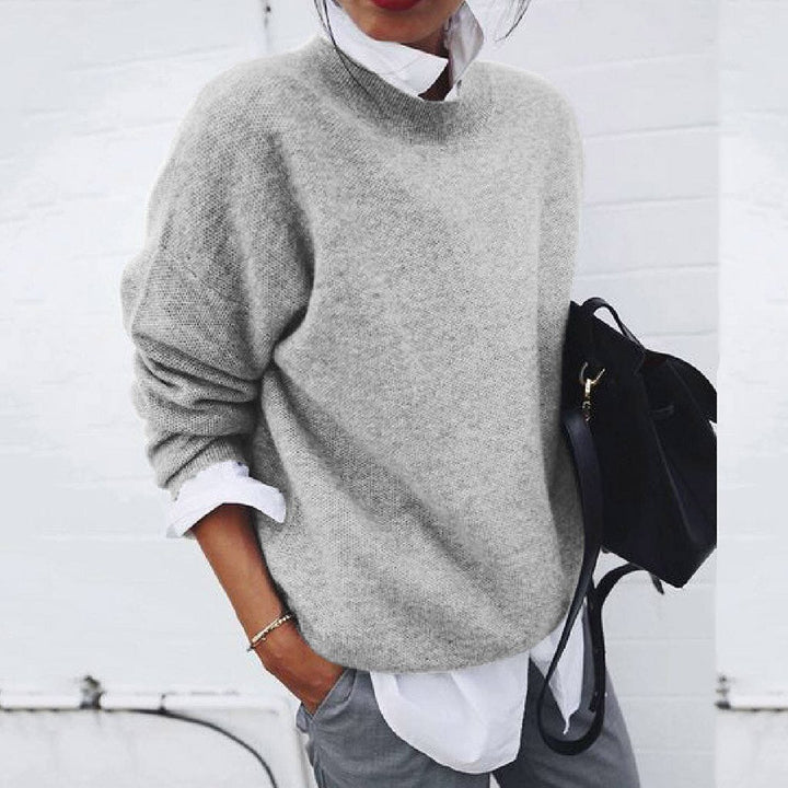 Elena Cashmere Sweater for Women – Luxury Sweater with Classic Round Neck & Elegant Cut