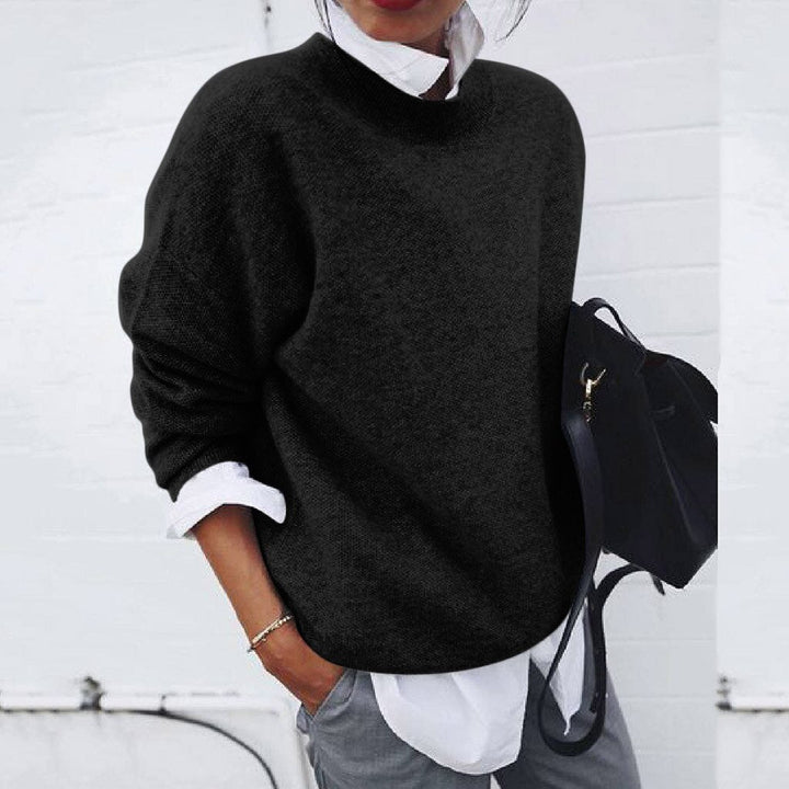 Elena Cashmere Sweater for Women – Luxury Sweater with Classic Round Neck & Elegant Cut