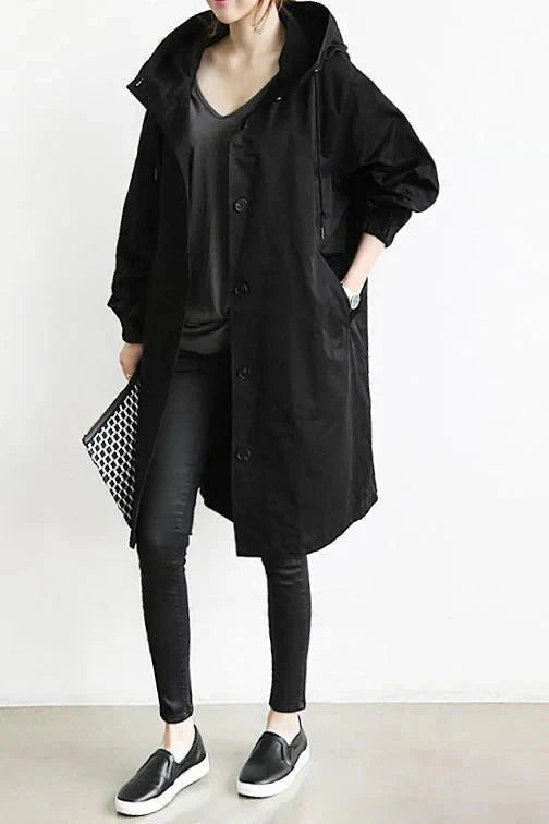 Elizabeth Raincoat for Women – Urban Waterproof Coat with Oversized Breathable Hood