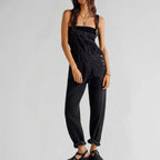 Charlotte Denim Jumpsuit for Women – Elegant and Comfortable, Fitted Cut with Button Placket