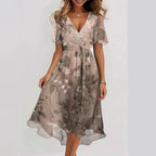 Aimee Midi Dress for Women – Flattering Cut with Vibrant Floral Print & Breathable Comfort