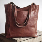 Noelle Tote Bag for Women – Large Genuine Leather Handbag with Compartments & Long Handles